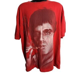 Scarface Clothing Co Shirt‎ Mens 2XL Red Scarface Graphic Tee Movie Gangster
